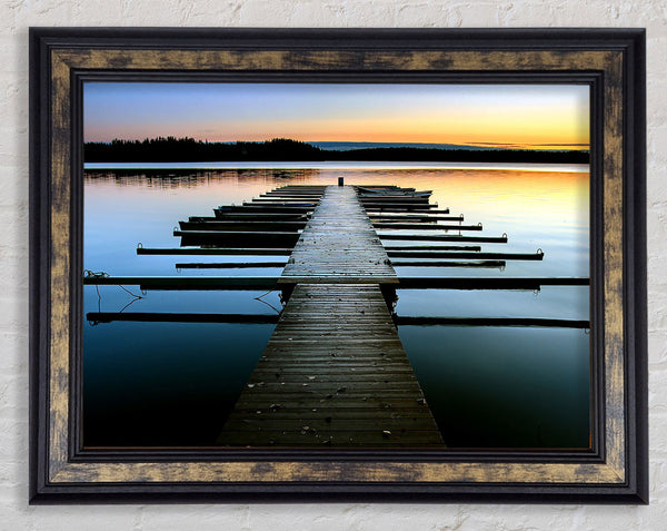 Boat Dock Framed Print