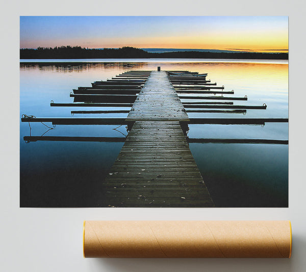 Boat Dock Giclee Print