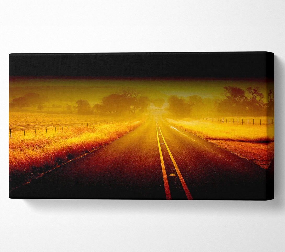  A Canvas Print of Misty Road Canvas Print