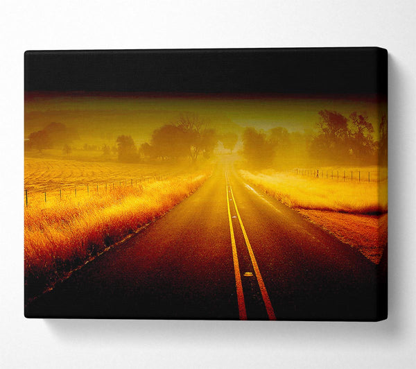  A Canvas Print of Misty Road Canvas Print