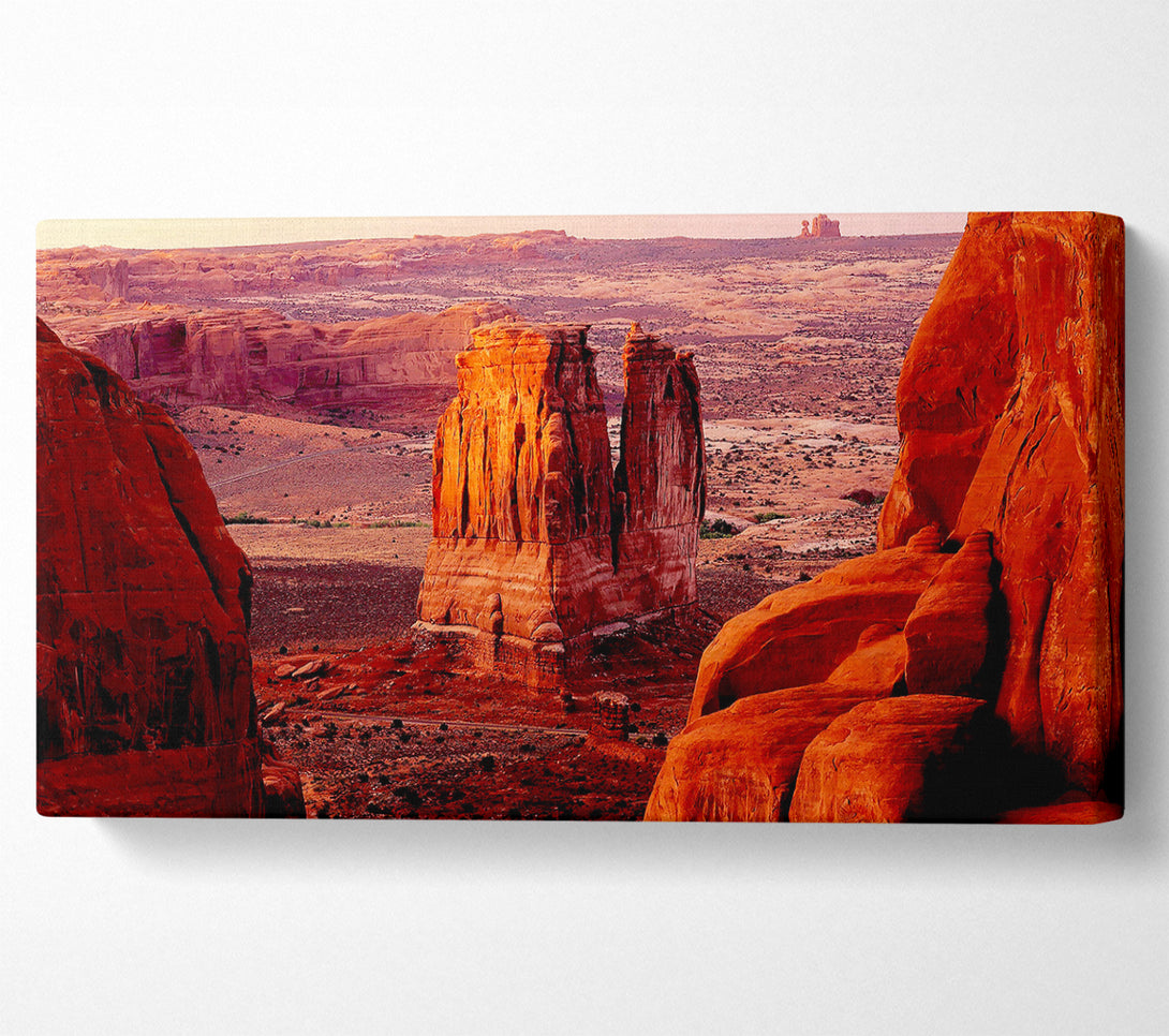  A Canvas Print of Courthouse Towers At Sunset Arches National Park Utah Canvas Art
