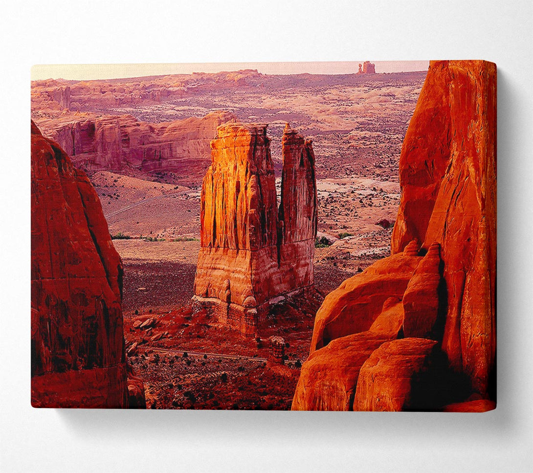  A Canvas Print of Courthouse Towers At Sunset Arches National Park Utah Canvas Art