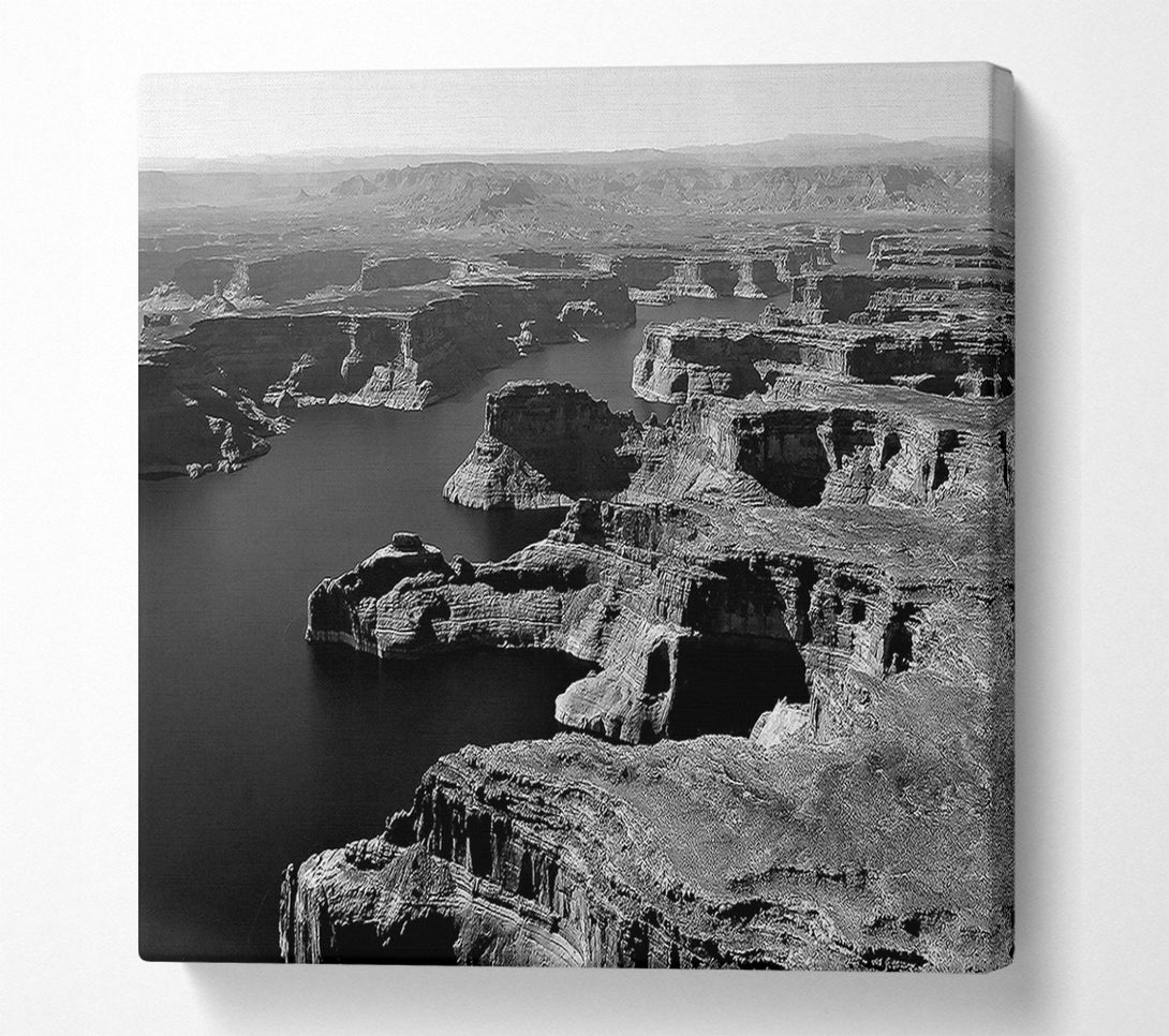 A Canvas Print of Aerial View Of Canyon Canvas Wall Art