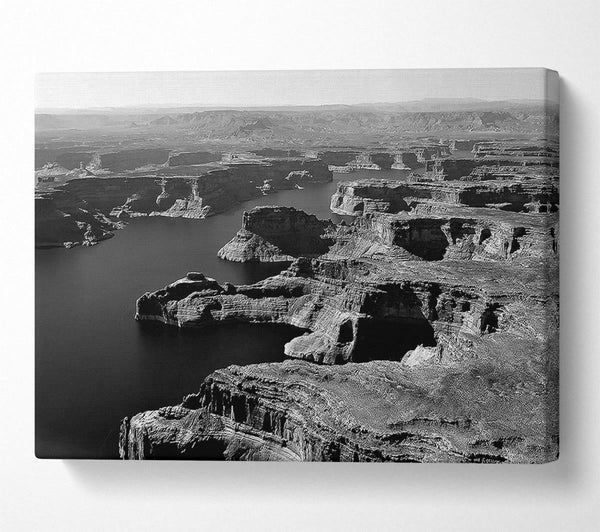  A Canvas Print of Aerial View Of Canyon Canvas Wall Art