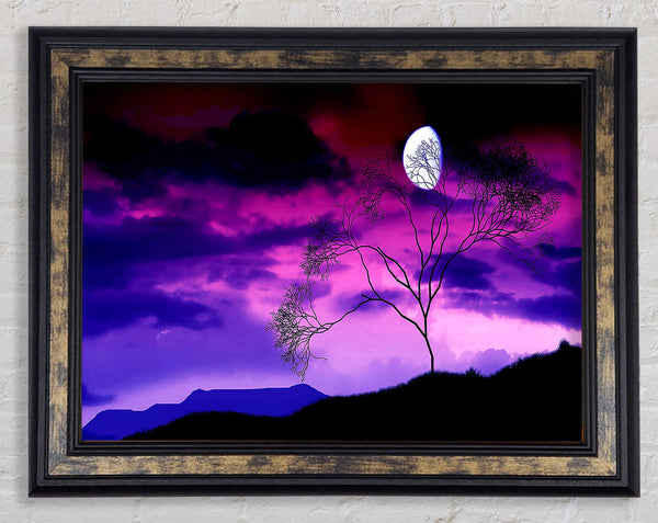 Purple Pink Skies Framed Print