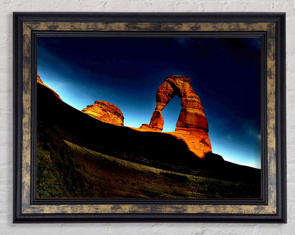 Arch Rock Night Framed Print