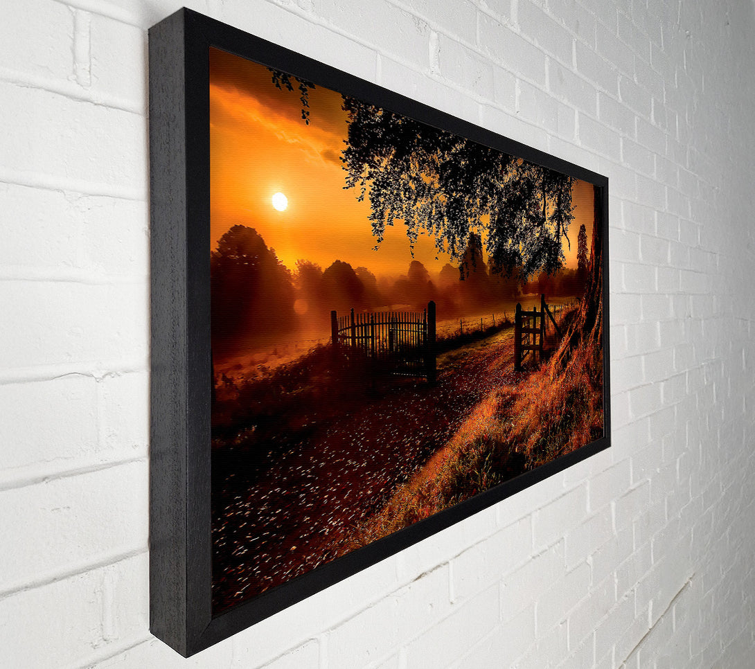  A Canvas Print of Old Road Gate Canvas Art