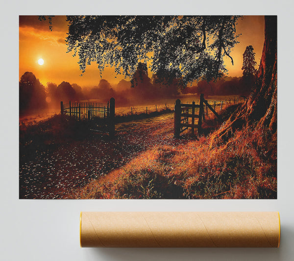 Old Road Gate Giclee Print