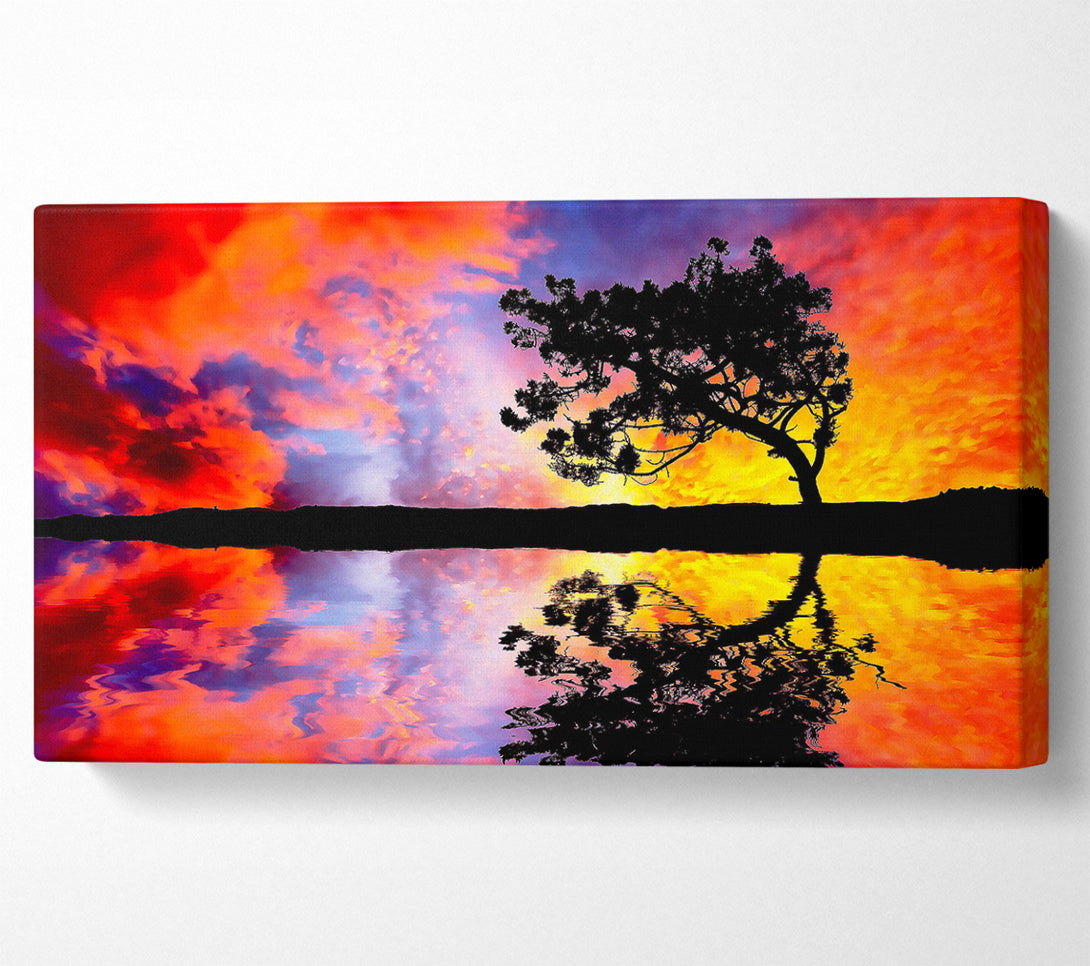  A Canvas Print of Tree Reflection In Water Canvas Art