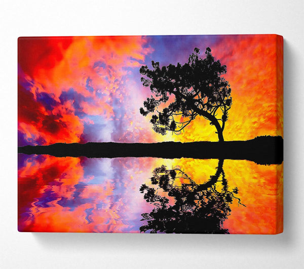  A Canvas Print of Tree Reflection In Water Canvas Art