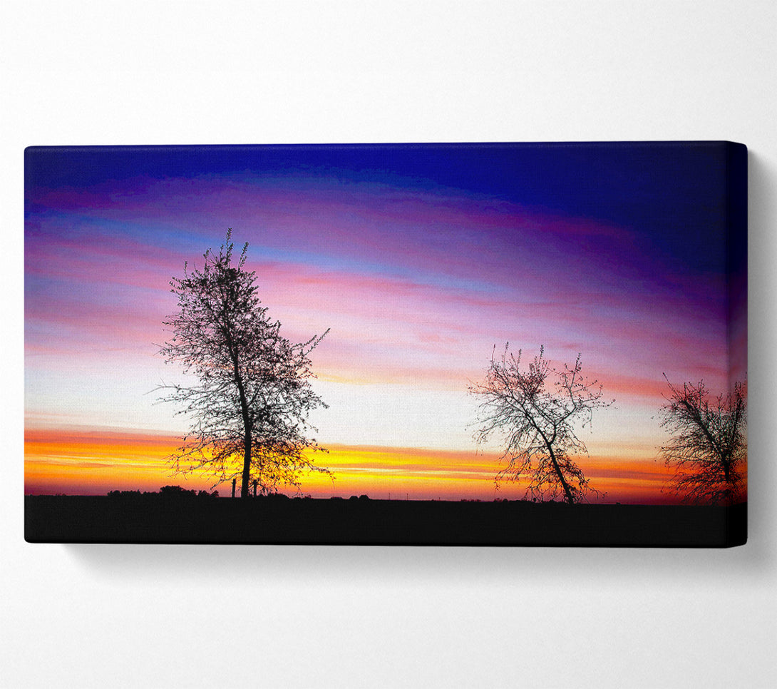  A Canvas Print of Winter Rainbow Sunrise Canvas Print