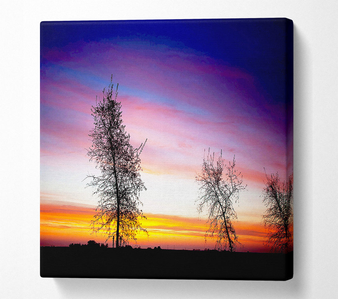  A Canvas Print of Winter Rainbow Sunrise Canvas Print