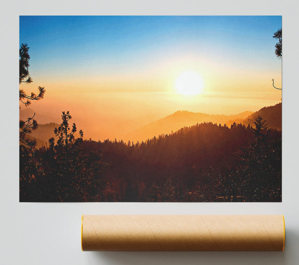 Foggy Sunset Print