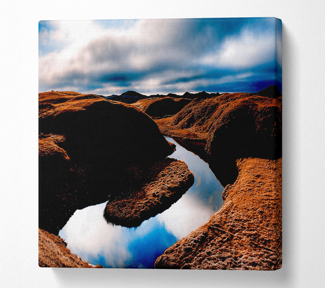  A Canvas Print of Small River Island Canvas Art