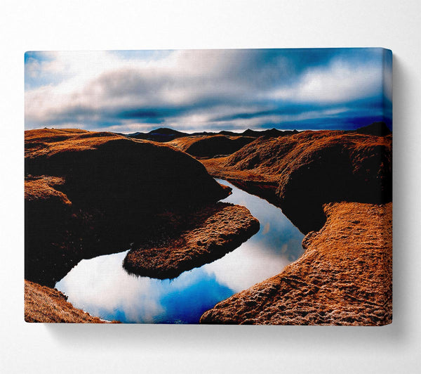  A Canvas Print of Small River Island Canvas Art