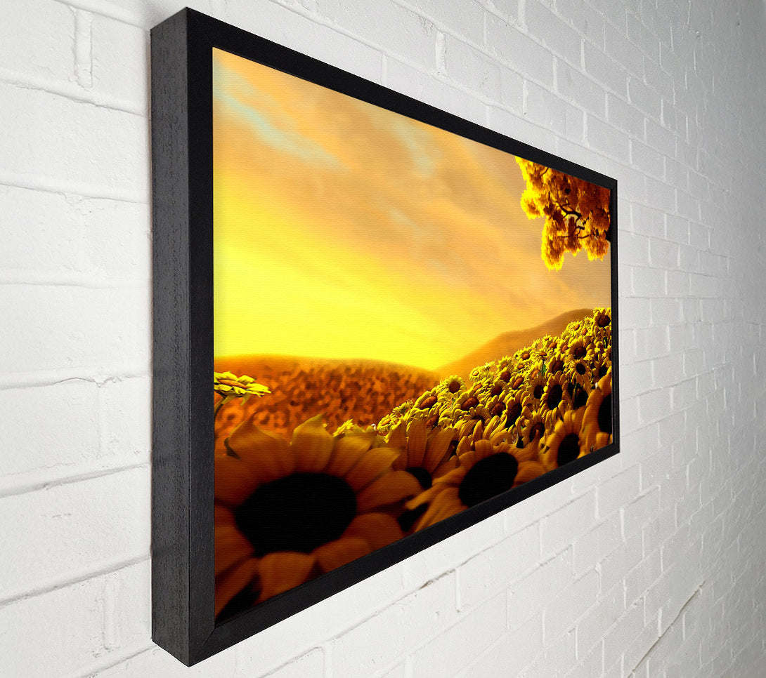  A Canvas Print of Sun Flower World Canvas Wall Art