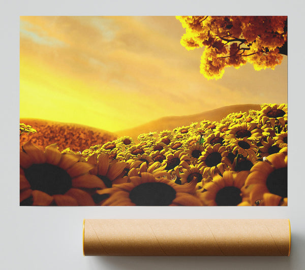 Sun Flower World Print