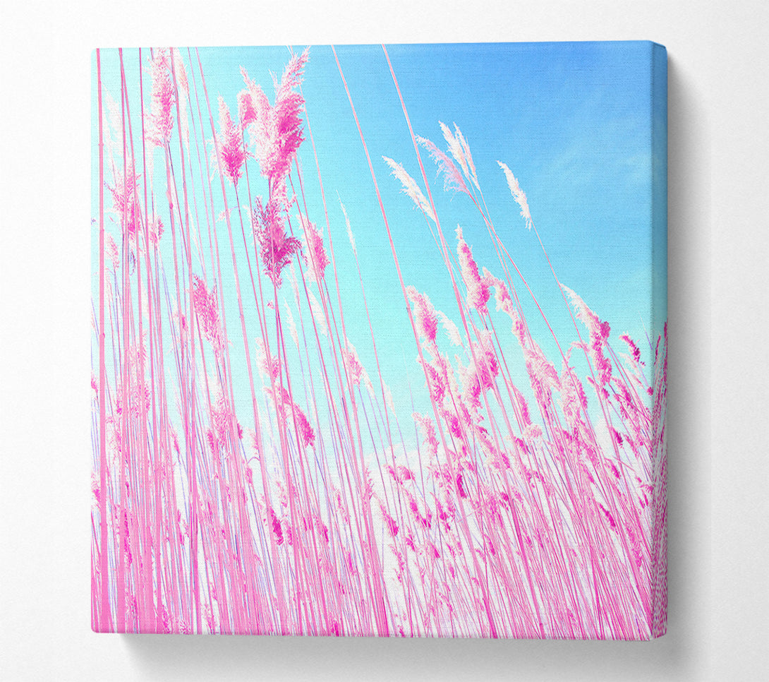  A Canvas Print of Grass On Beach Canvas Print