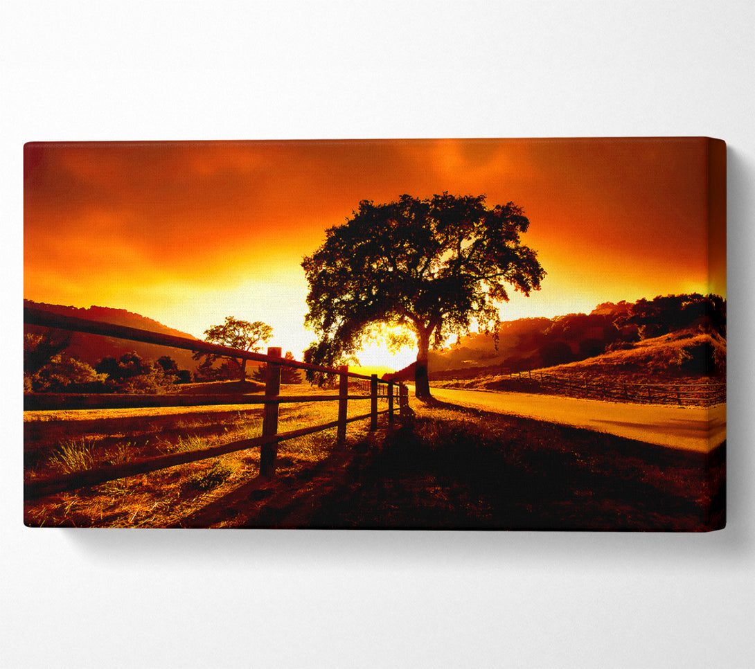  A Canvas Print of On The Road To Dawn Canvas Art