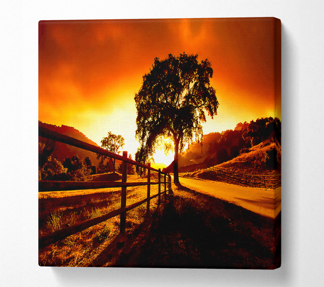  A Canvas Print of On The Road To Dawn Canvas Art
