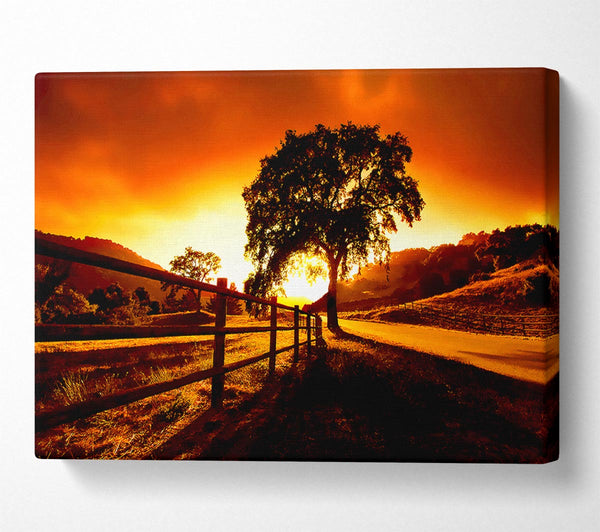  A Canvas Print of On The Road To Dawn Canvas Art