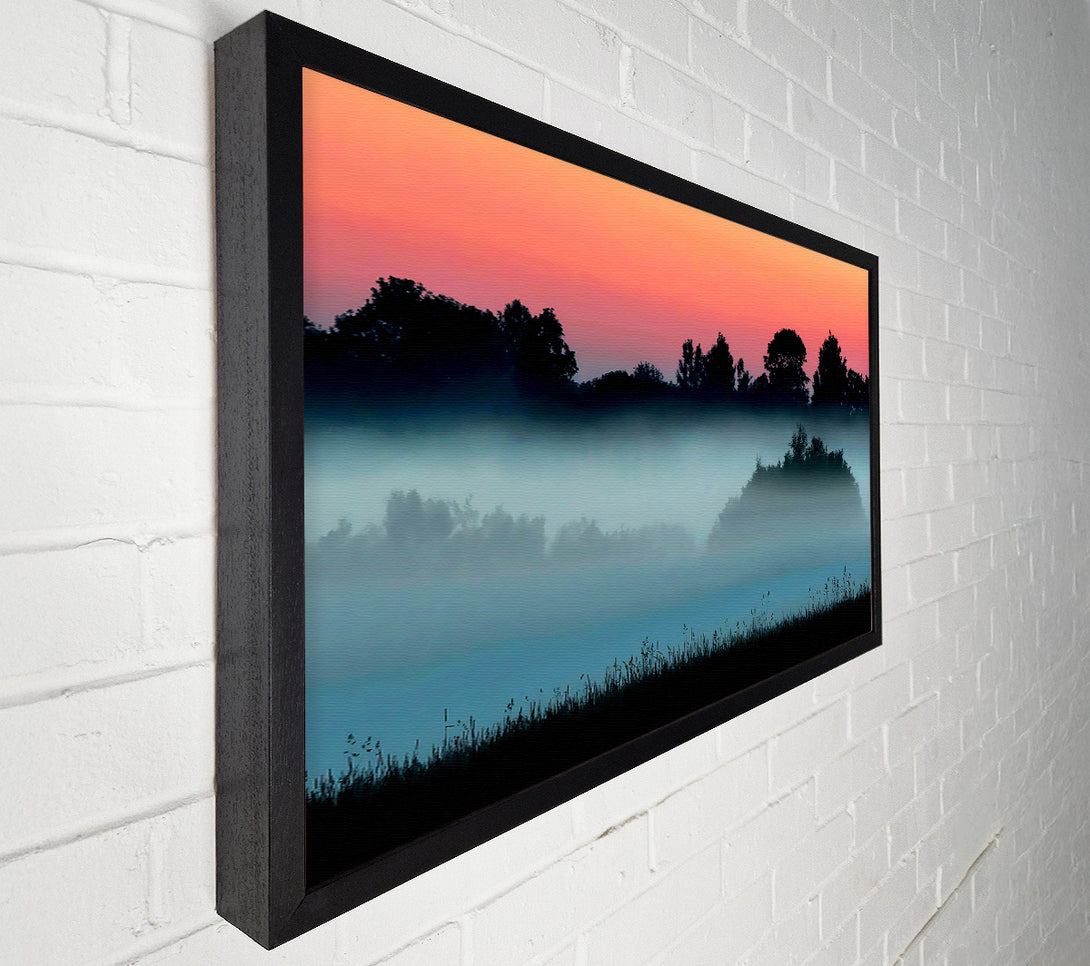  A Canvas Print of English Countryside Mist Canvas Wall Art