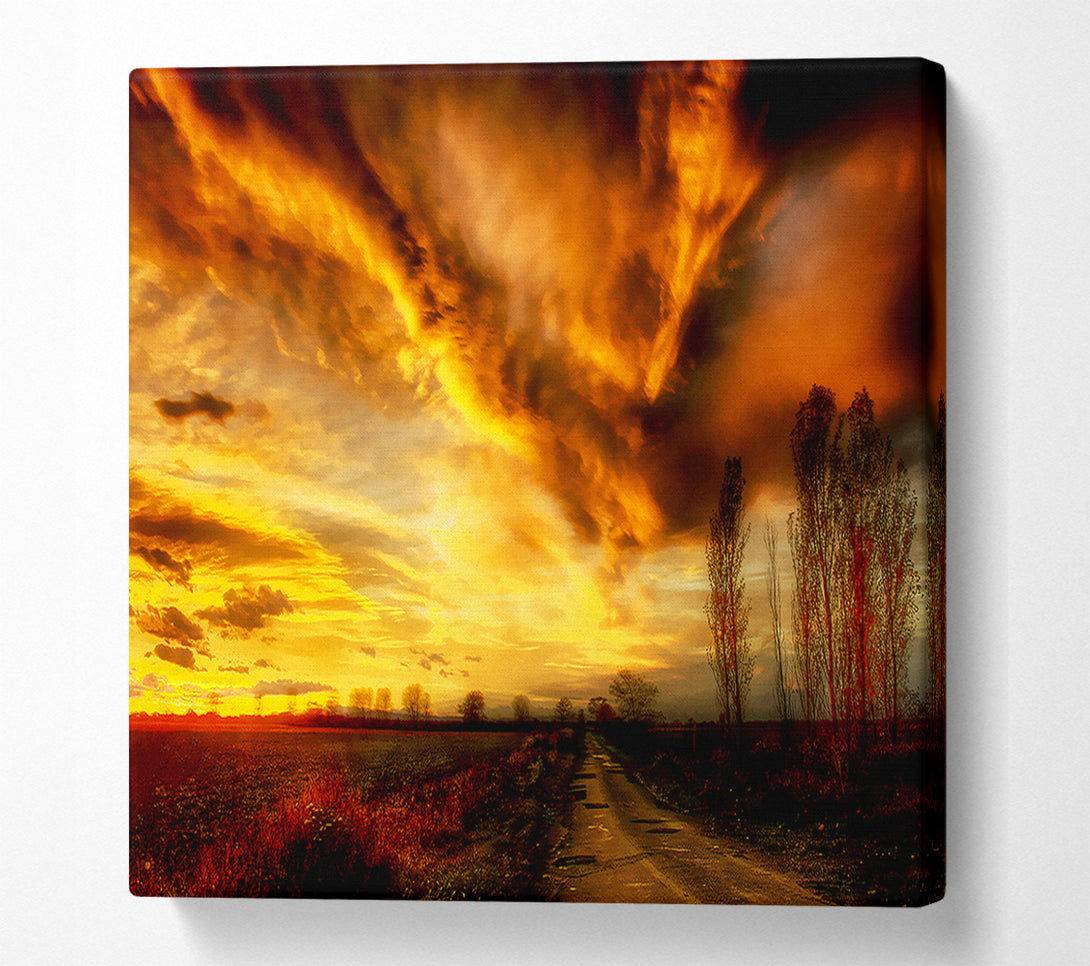  A Canvas Print of The Road To Nowhere Canvas Wall Art