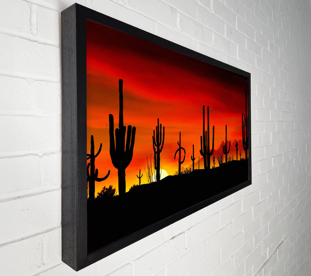  A Canvas Print of Cactus Sunset Beauty Canvas Print