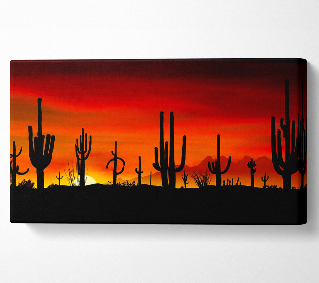  A Canvas Print of Cactus Sunset Beauty Canvas Print