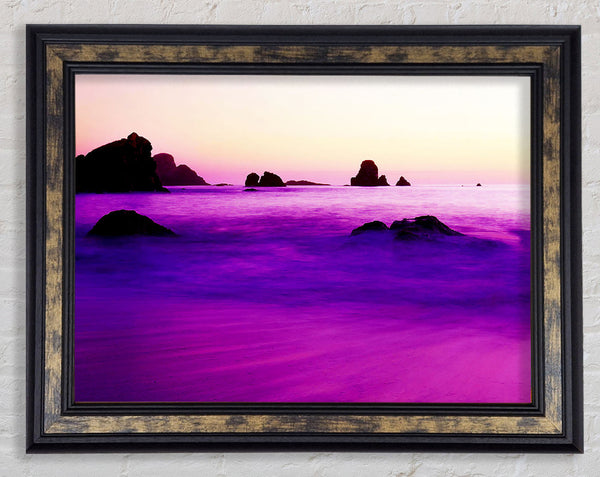 Purple Mist Of The Ocean Framed Print