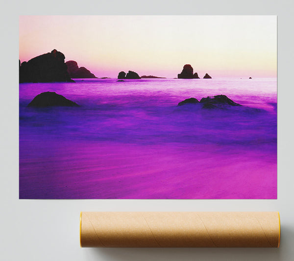 Purple Mist Of The Ocean Print