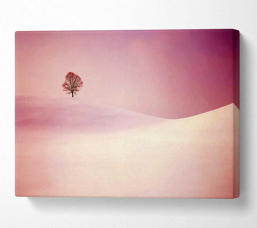  A Canvas Print of The Lonesome Winter Tree Canvas Print