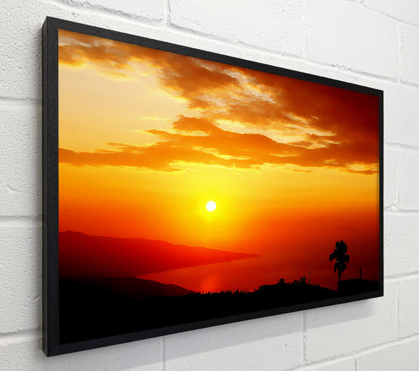 Morning Orange Sun Over The Ocean