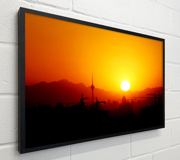 Blazing Sun Over The Harbour