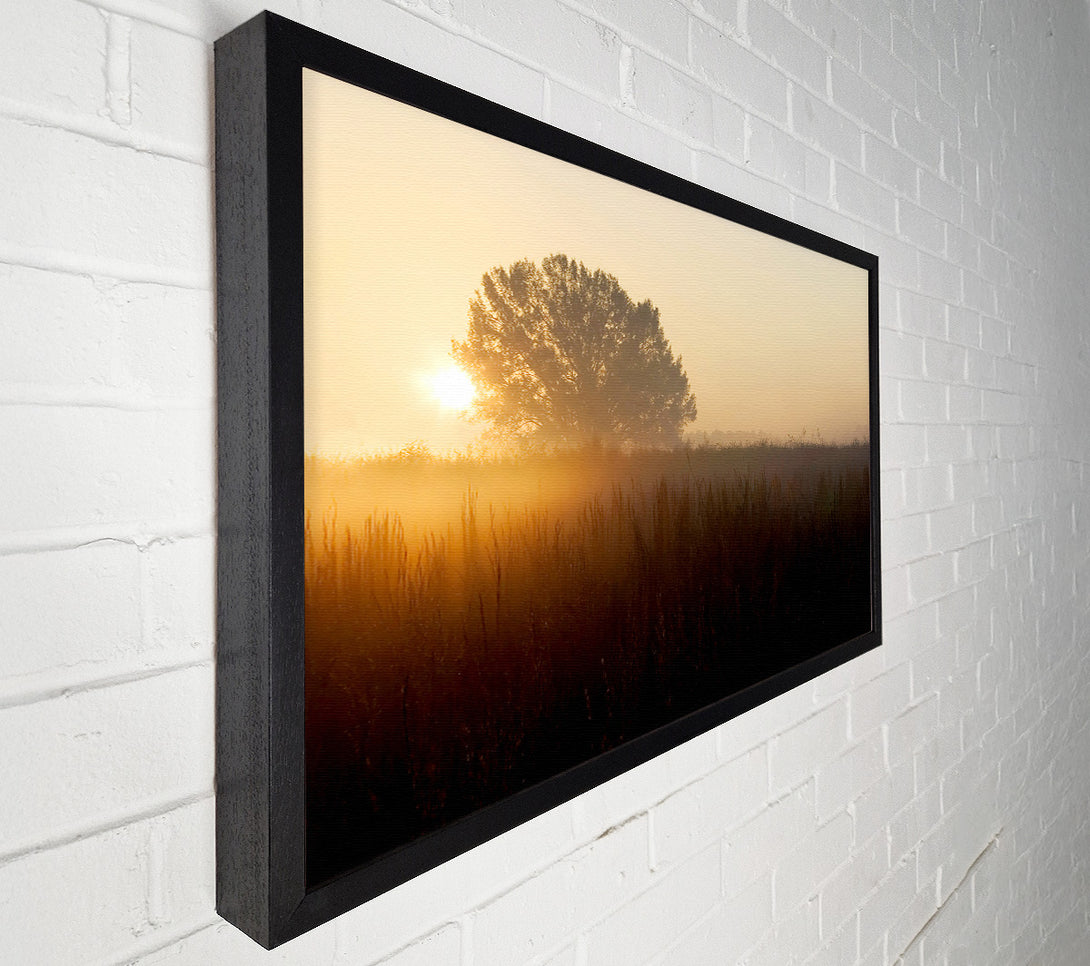  A Canvas Print of Yorkshire Dales Sunset Mist Canvas Wall Art