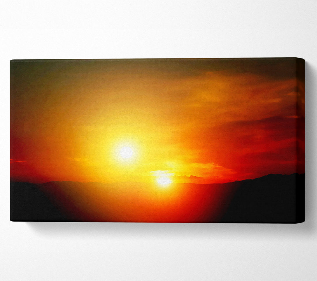  A Canvas Print of Blazing Sun Duo Canvas Print