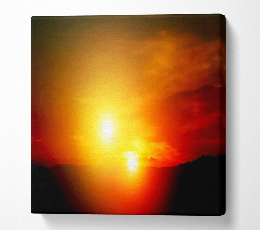  A Canvas Print of Blazing Sun Duo Canvas Print