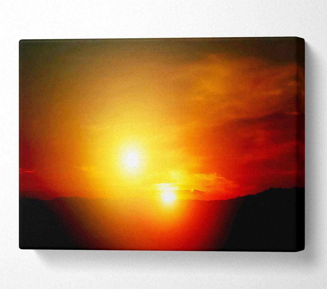 A Canvas Print of Blazing Sun Duo Canvas Print