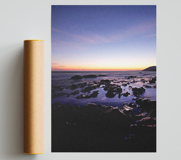 Ocean Rocks At First Light Poster