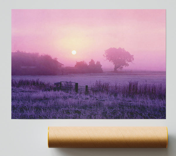 Surreal Winter Countryside Print