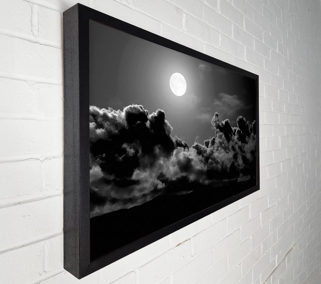  A Canvas Print of Midnight Clouds B n W Canvas Wall Art