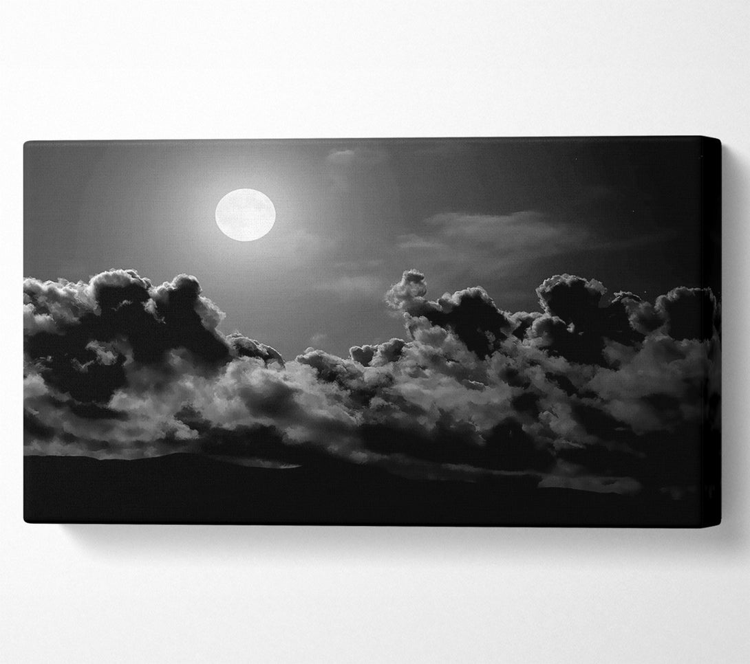  A Canvas Print of Midnight Clouds B n W Canvas Wall Art