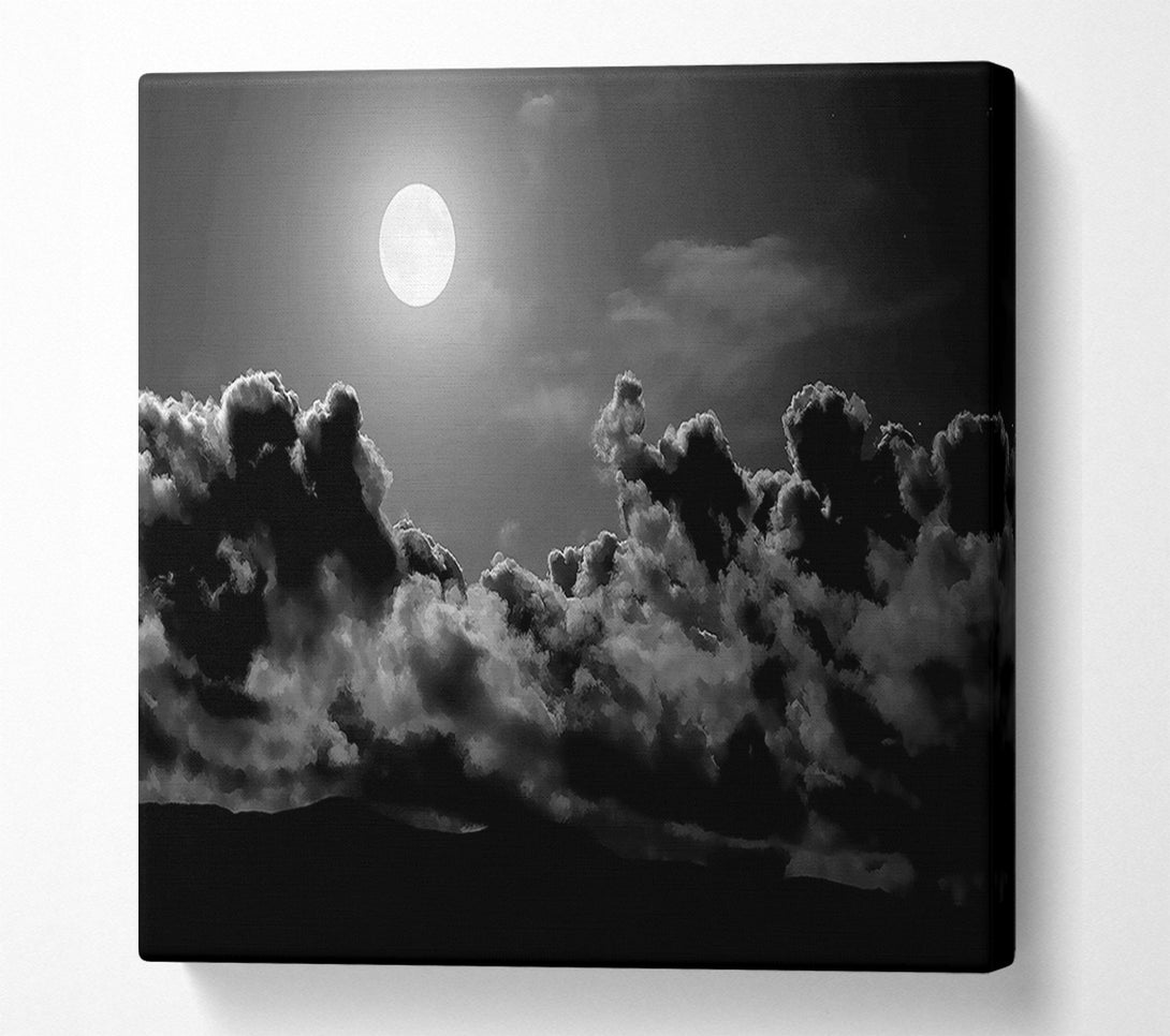  A Canvas Print of Midnight Clouds B n W Canvas Wall Art