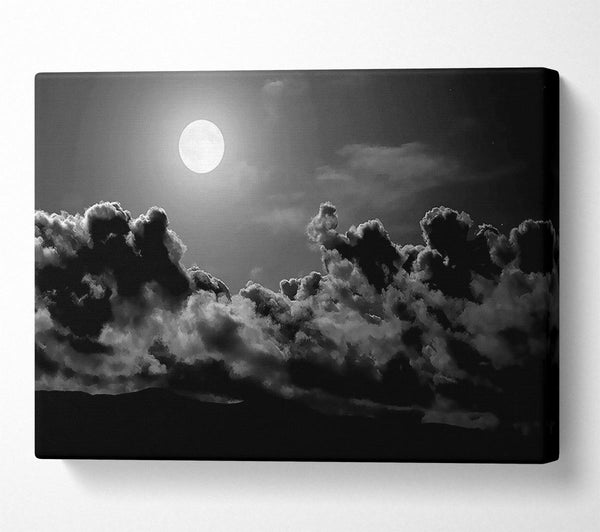  A Canvas Print of Midnight Clouds B n W Canvas Wall Art