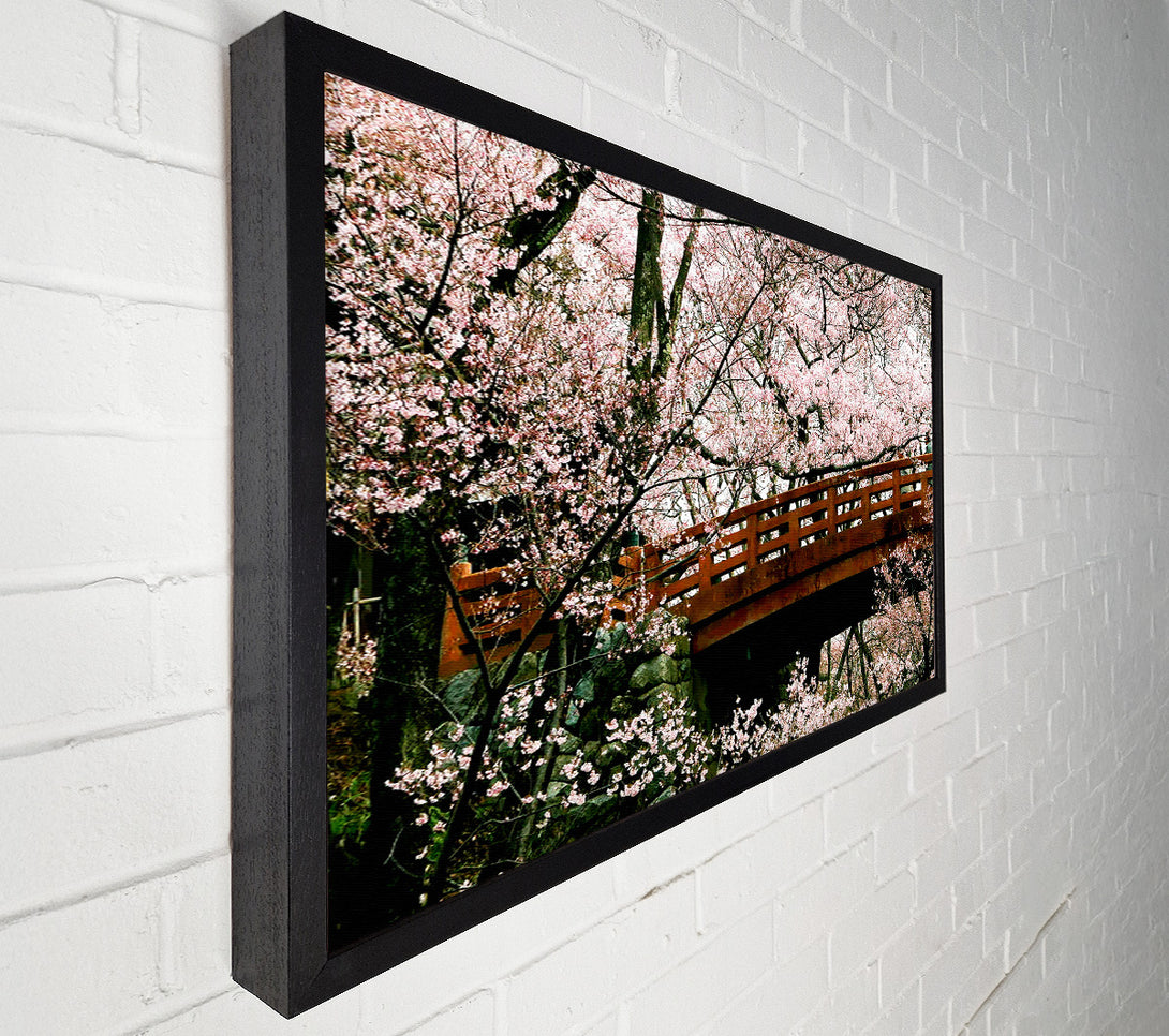  A Canvas Print of Cherry Blossom Bridge Canvas Art