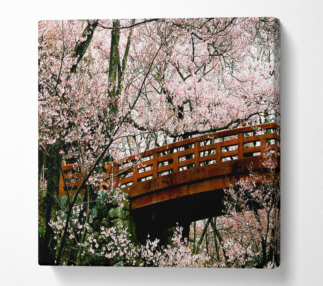  A Canvas Print of Cherry Blossom Bridge Canvas Art