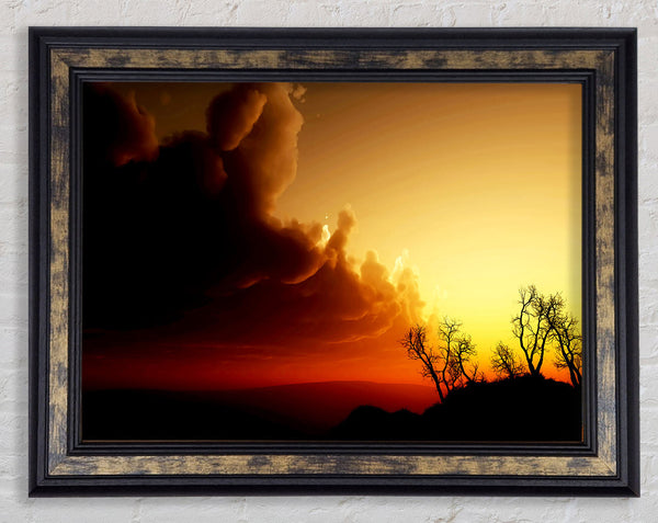 Stunning Sun Clouds Framed Print