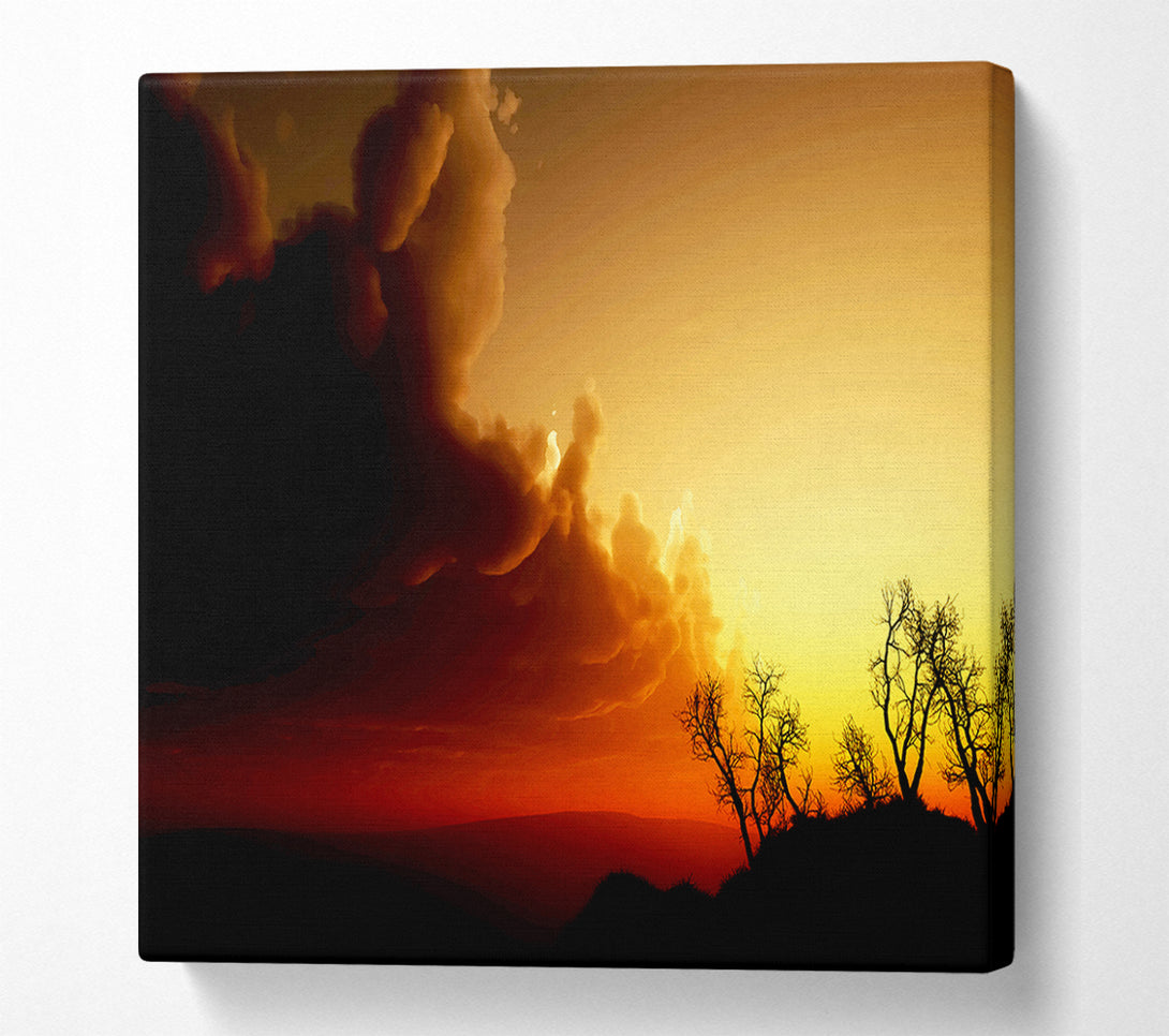  A Canvas Print of Stunning Sun Clouds Canvas Art