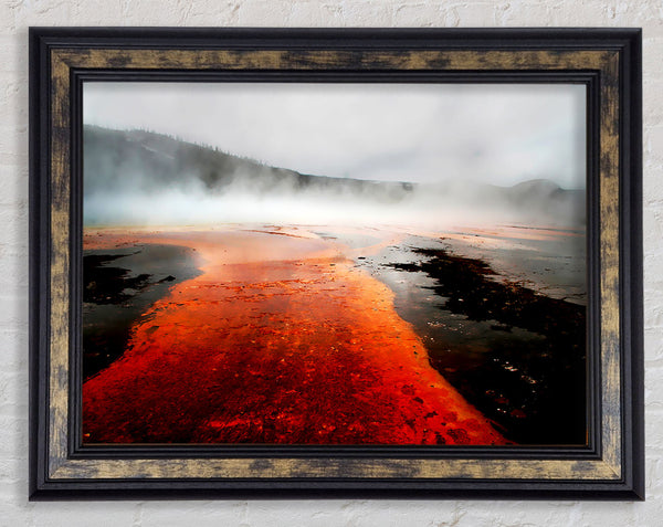 Red Lava Mist Framed Print