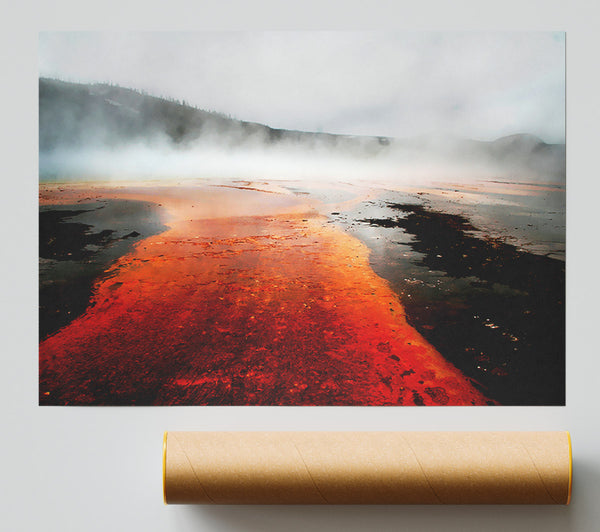 Red Lava Mist Print